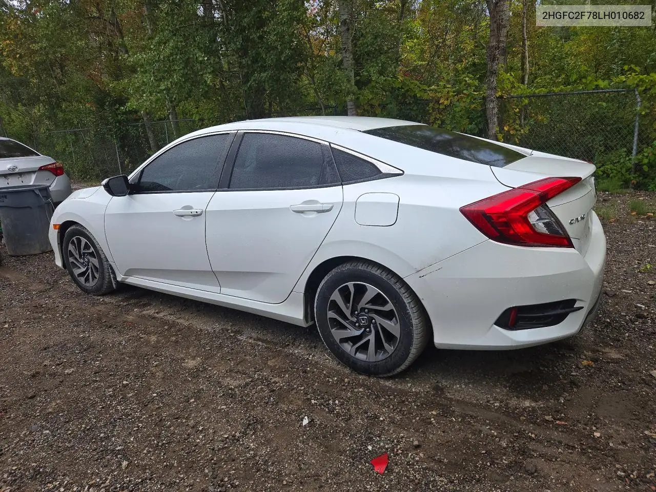 2020 HONDA CIVIC VIN 2HGFC2F78LH010682 — фото 2