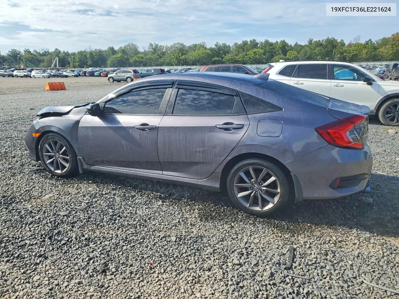 2020 HONDA CIVIC VIN 19XFC1F36LE221624 — фото 2