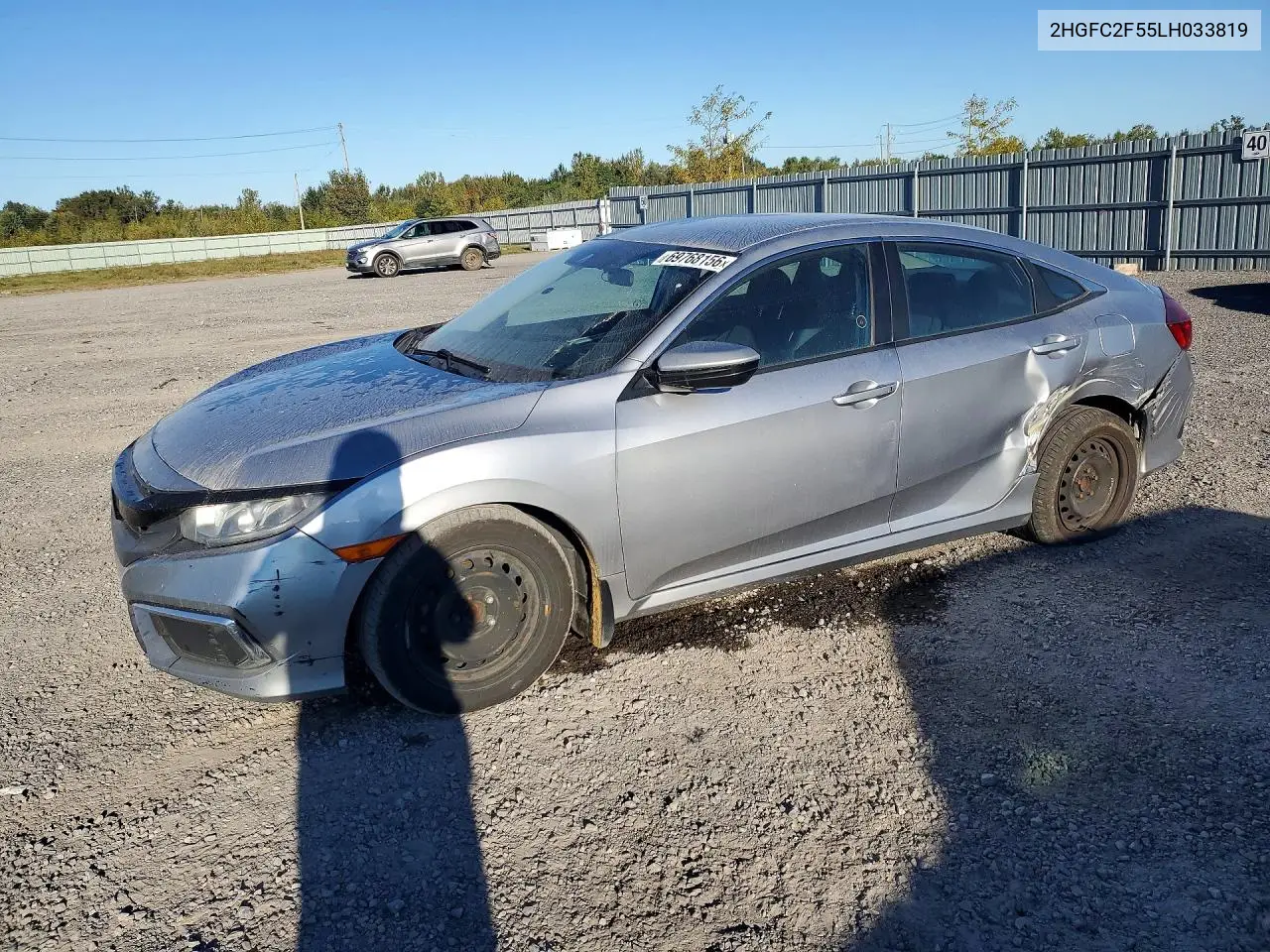 HONDA CIVIC 2020, VIN 2HGFC2F55LH033819