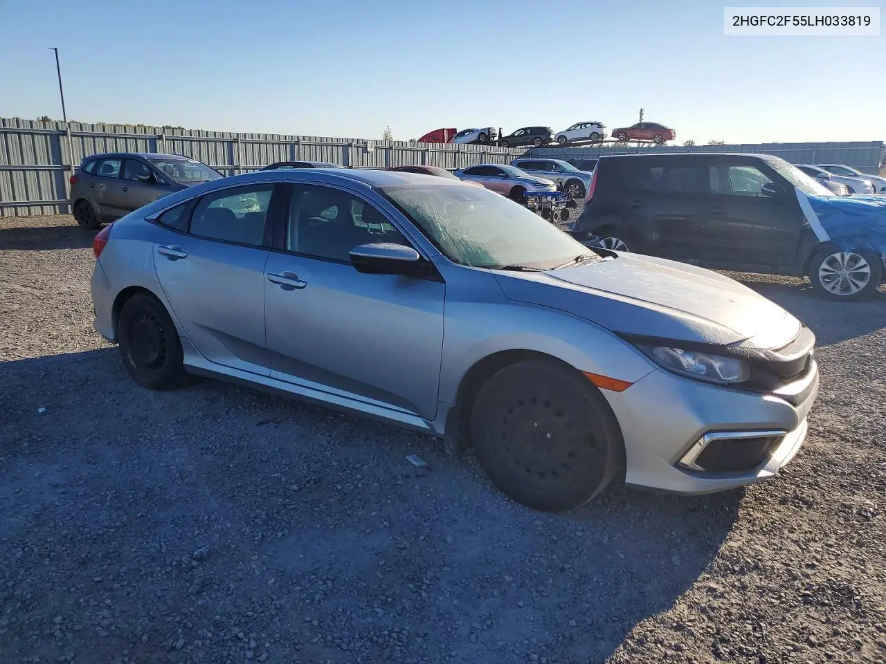 2020 HONDA CIVIC VIN 2HGFC2F55LH033819 — фото 4