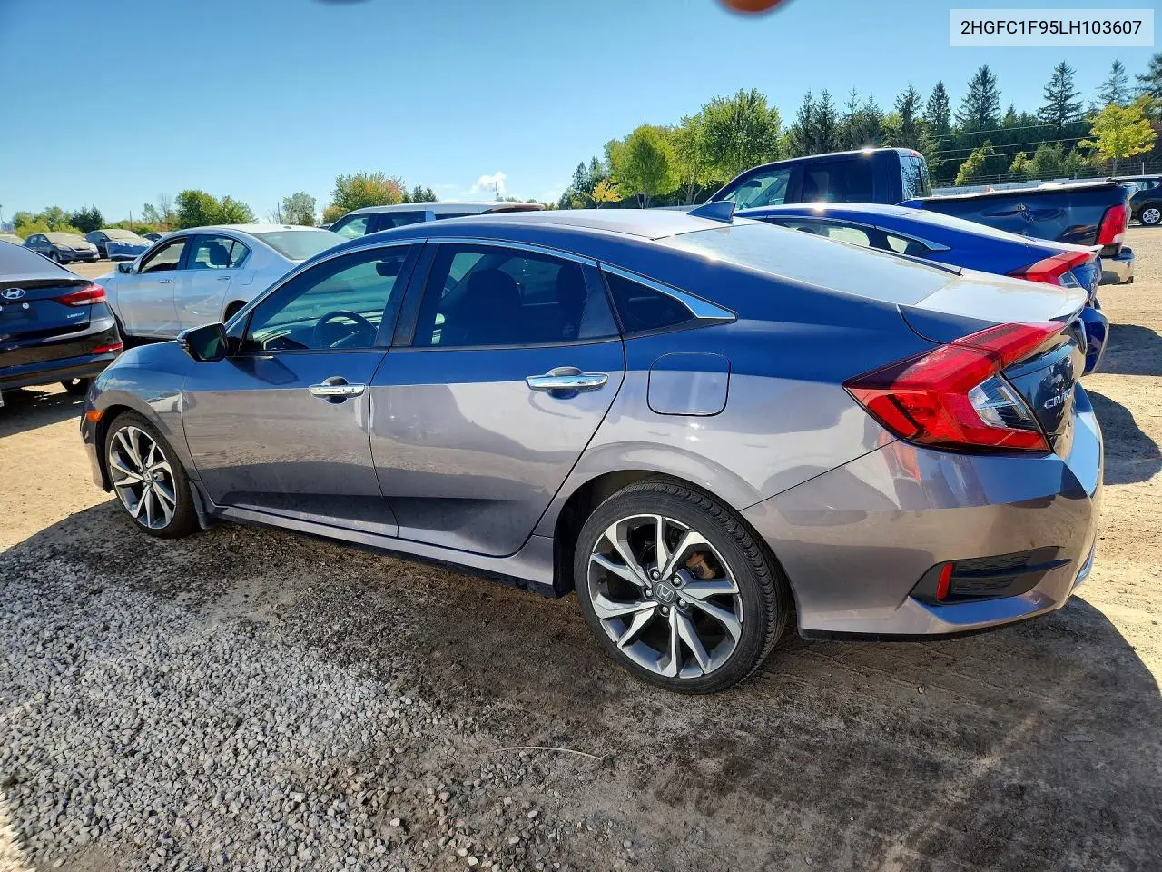 2020 HONDA CIVIC VIN 2HGFC1F95LH103607 — фото 2
