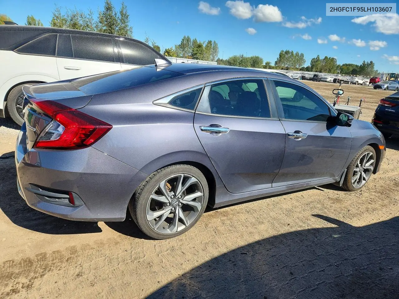 2020 HONDA CIVIC VIN 2HGFC1F95LH103607 — фото 3