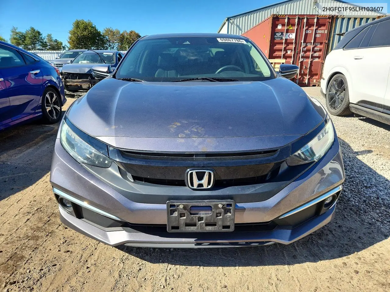 2020 HONDA CIVIC VIN 2HGFC1F95LH103607 — фото 5