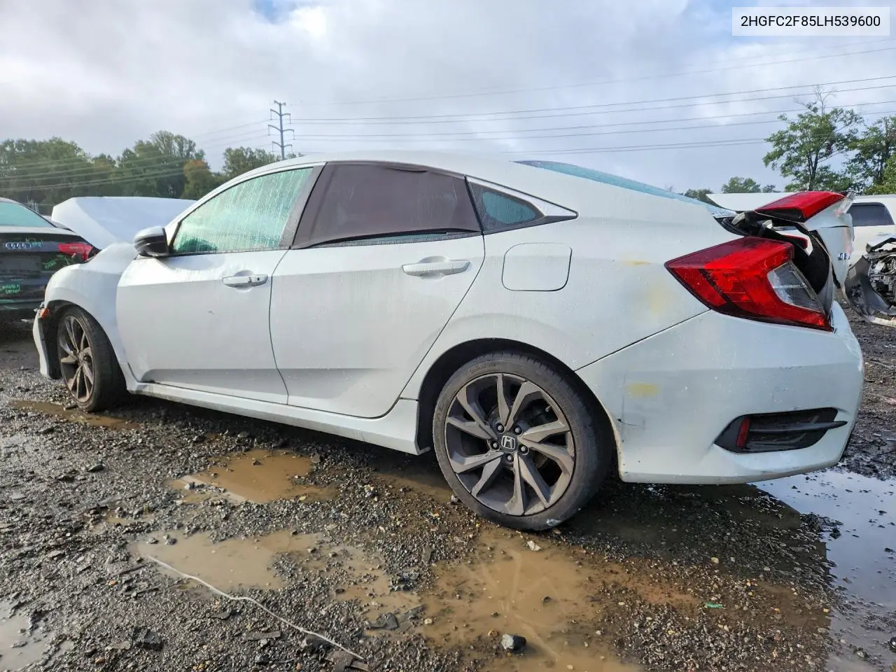 2020 HONDA CIVIC VIN 2HGFC2F85LH539600 — фото 2