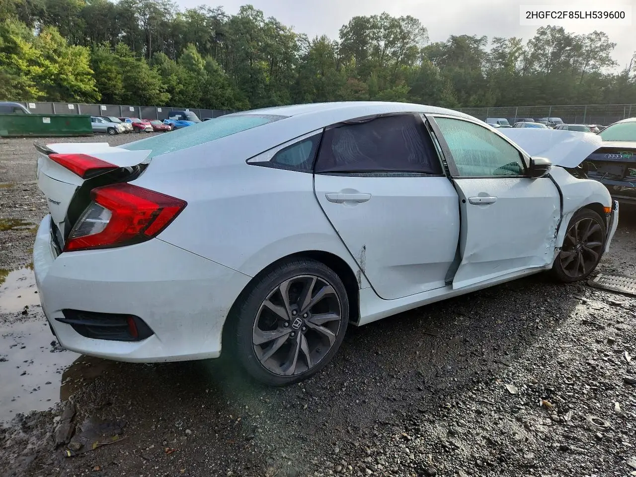 2020 HONDA CIVIC VIN 2HGFC2F85LH539600 — фото 3