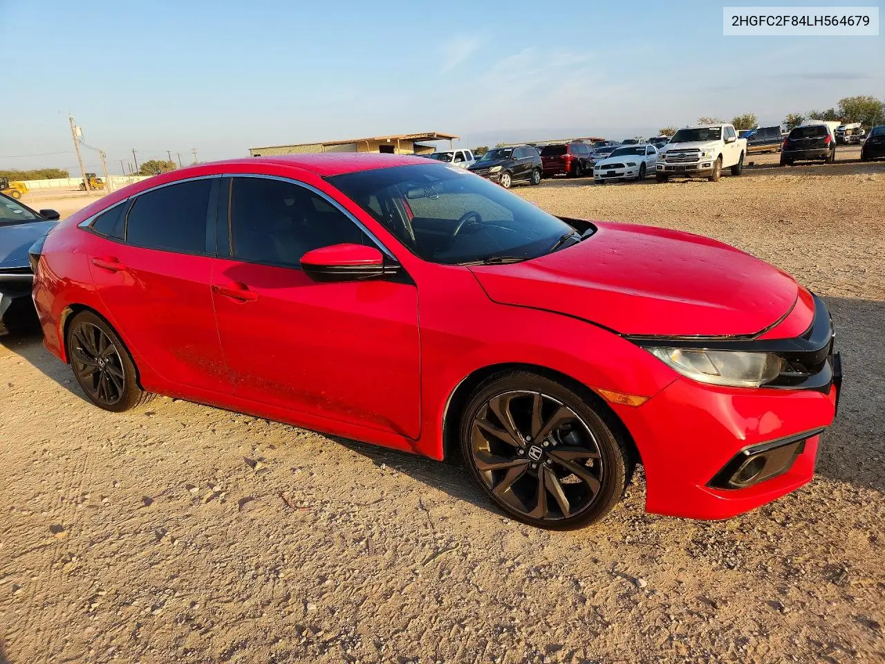2020 HONDA CIVIC VIN 2HGFC2F84LH564679 — фото 4