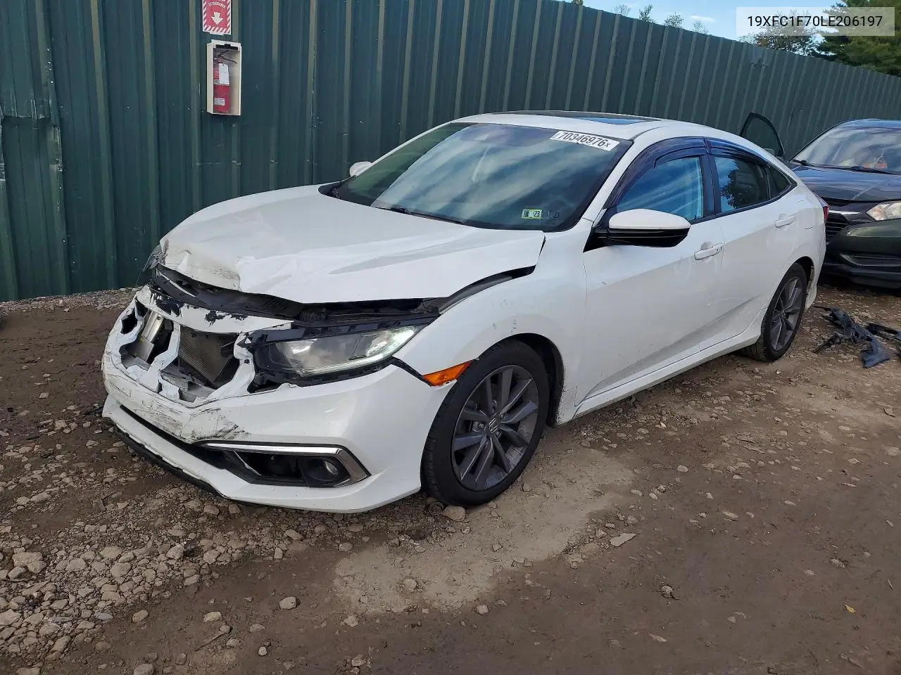 HONDA CIVIC 2020, VIN 19XFC1F70LE206197