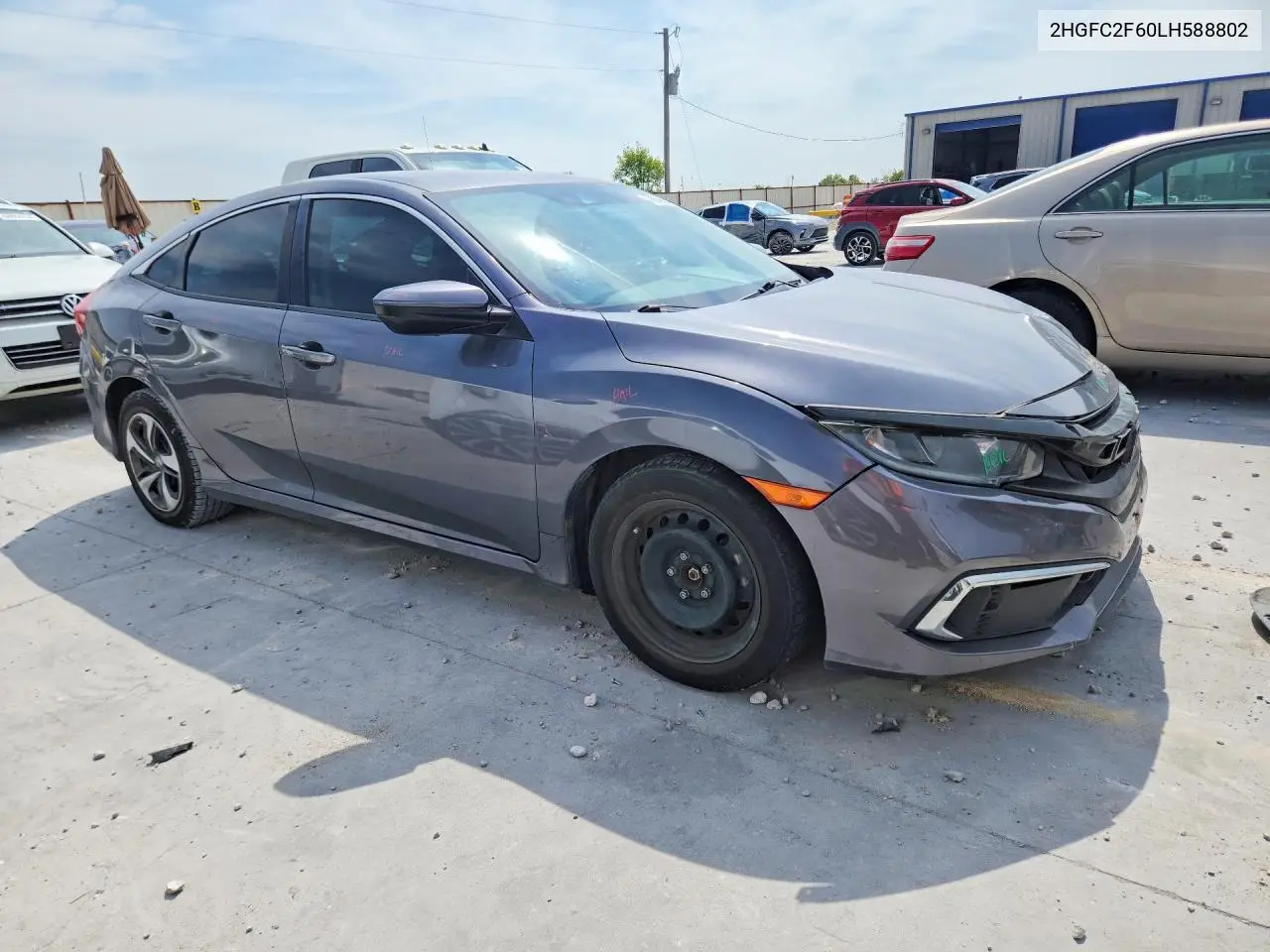 2020 HONDA CIVIC VIN 2HGFC2F60LH588802 — фото 4