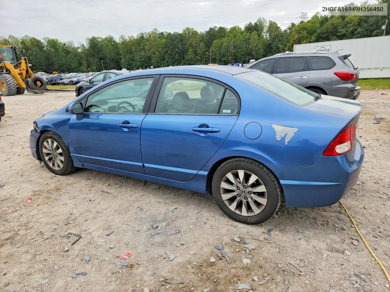 2020 HONDA CIVIC VIN 2HGFA16949H356450 — фото 2