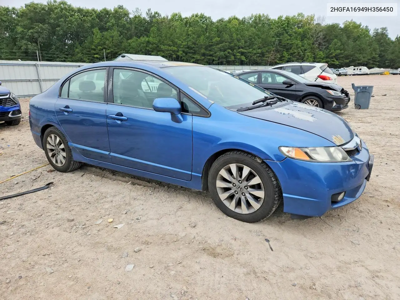 2020 HONDA CIVIC VIN 2HGFA16949H356450 — фото 4