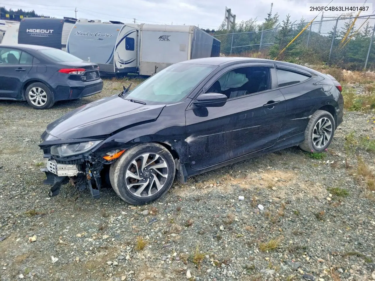 HONDA CIVIC 2020, VIN 2HGFC4B63LH401487