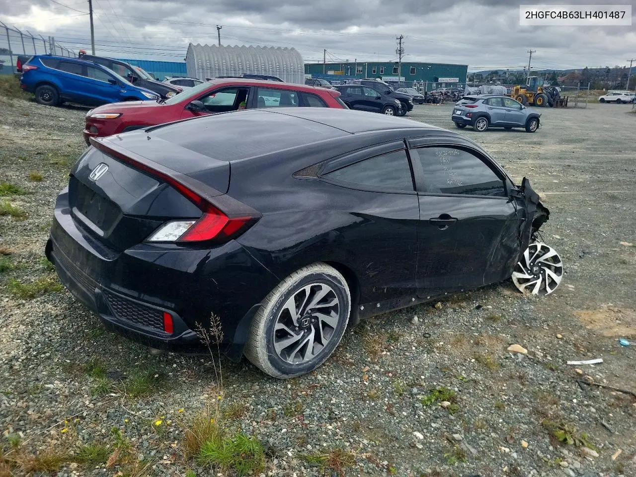 2020 HONDA CIVIC VIN 2HGFC4B63LH401487 — фото 3