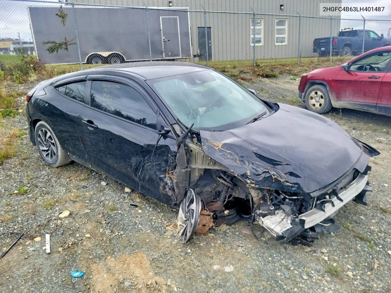 2020 HONDA CIVIC VIN 2HGFC4B63LH401487 — фото 4