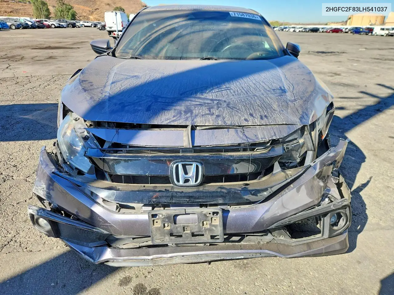 2020 HONDA CIVIC VIN 2HGFC2F83LH541037 — фото 5