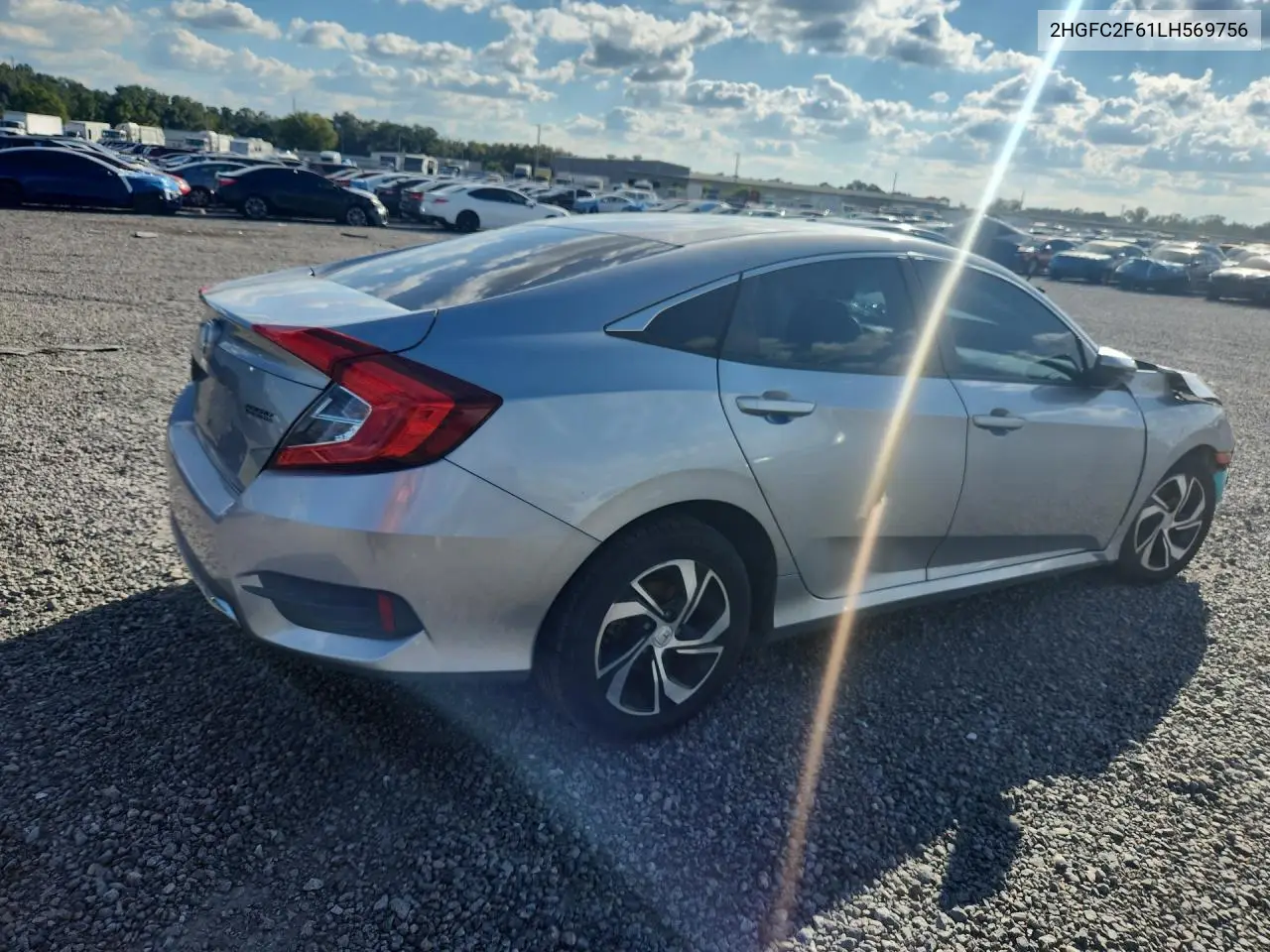 2020 HONDA CIVIC VIN 2HGFC2F61LH569756 — фото 3