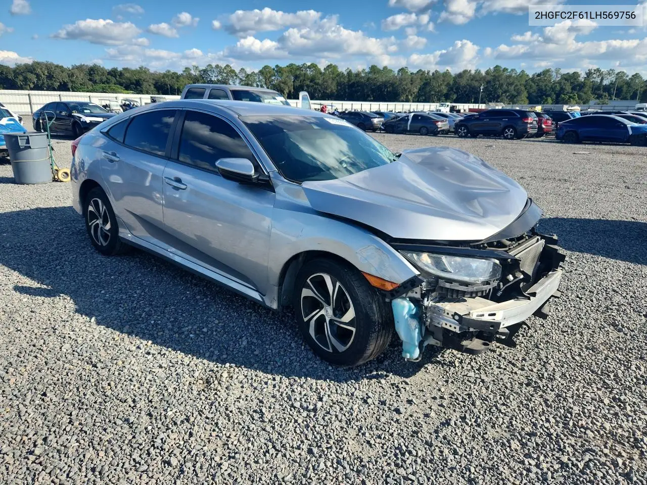 2020 HONDA CIVIC VIN 2HGFC2F61LH569756 — фото 4