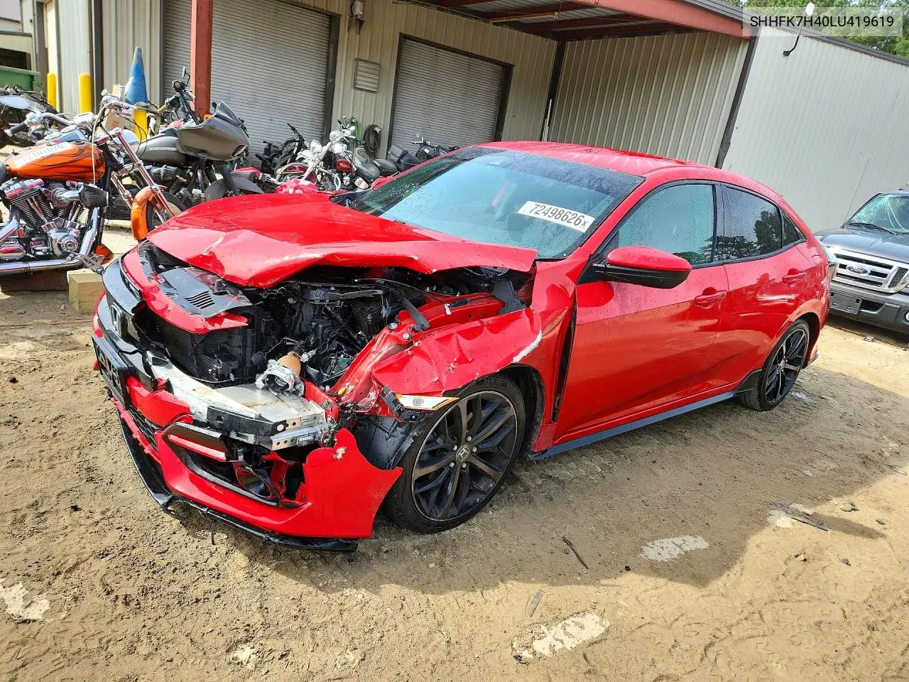 HONDA CIVIC 2020, VIN SHHFK7H40LU419619