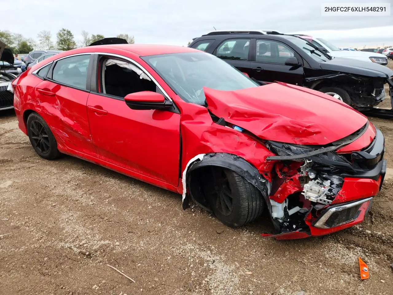 2020 HONDA CIVIC VIN 2HGFC2F6XLH548291 — фото 4