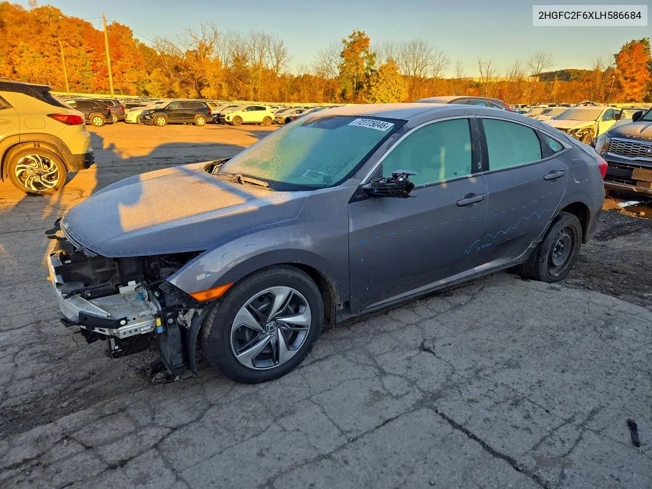 HONDA CIVIC 2020, VIN 2HGFC2F6XLH586684