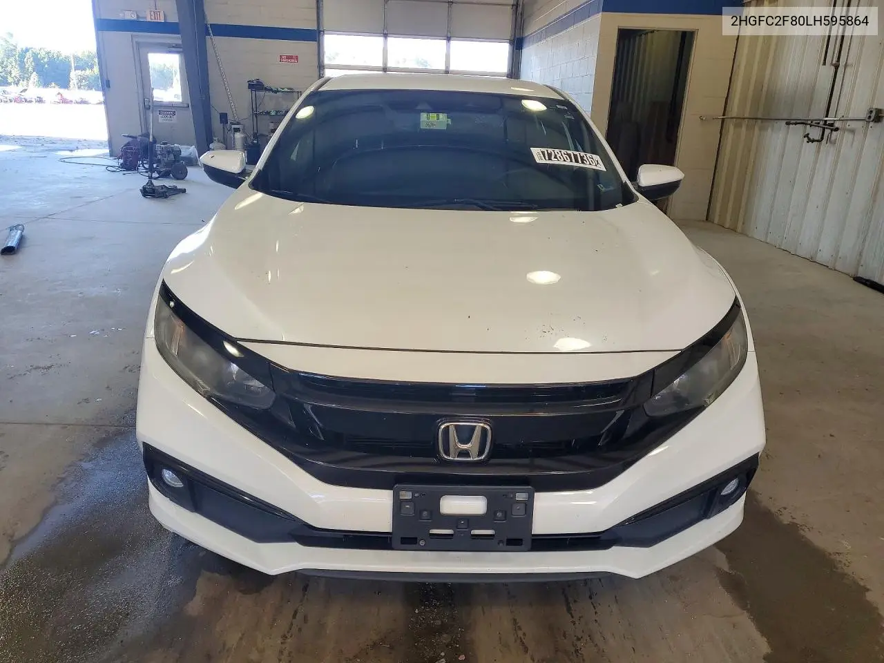 2020 HONDA CIVIC VIN 2HGFC2F80LH595864 — фото 5