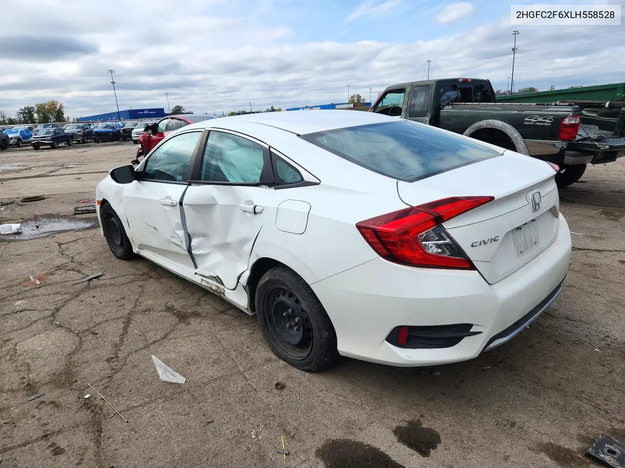 2020 HONDA CIVIC VIN 2HGFC2F6XLH558528 — фото 2