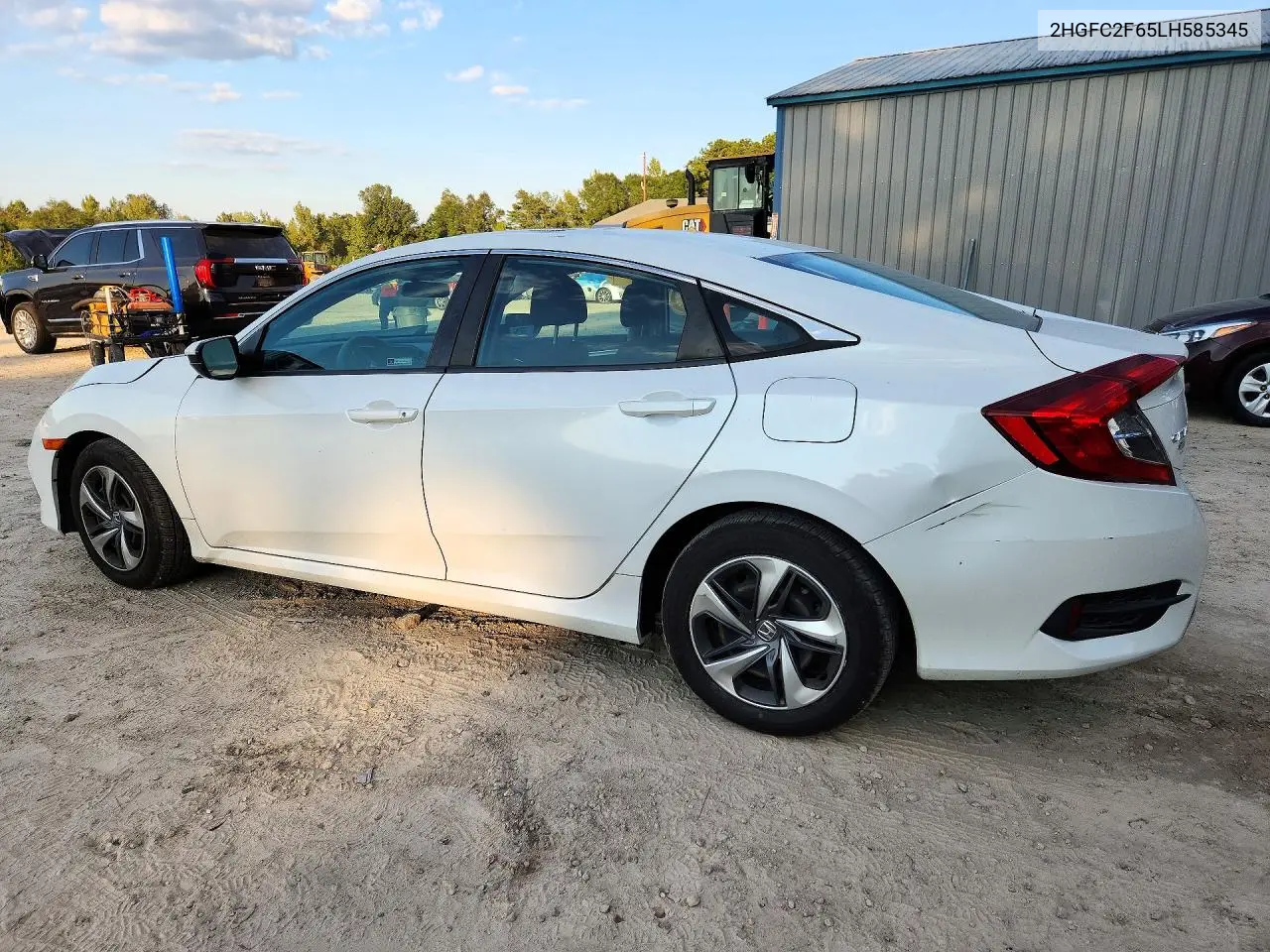 2020 HONDA CIVIC VIN 2HGFC2F65LH585345 — фото 2