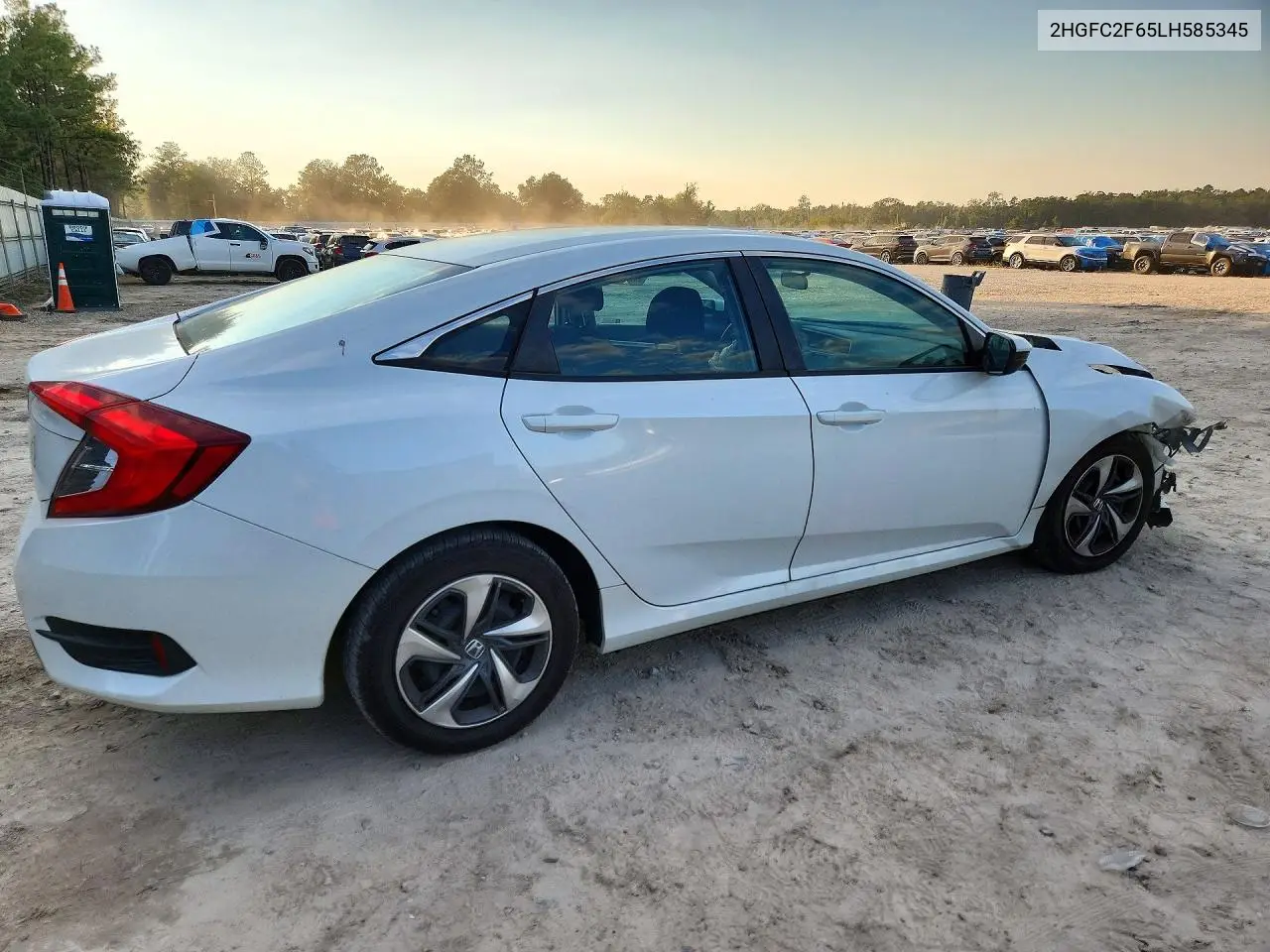 2020 HONDA CIVIC VIN 2HGFC2F65LH585345 — фото 3