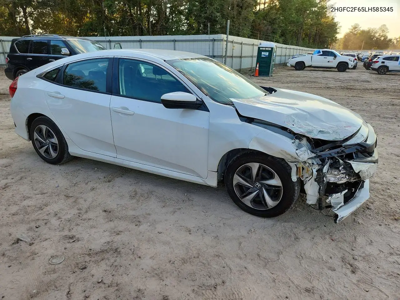 2020 HONDA CIVIC VIN 2HGFC2F65LH585345 — фото 4