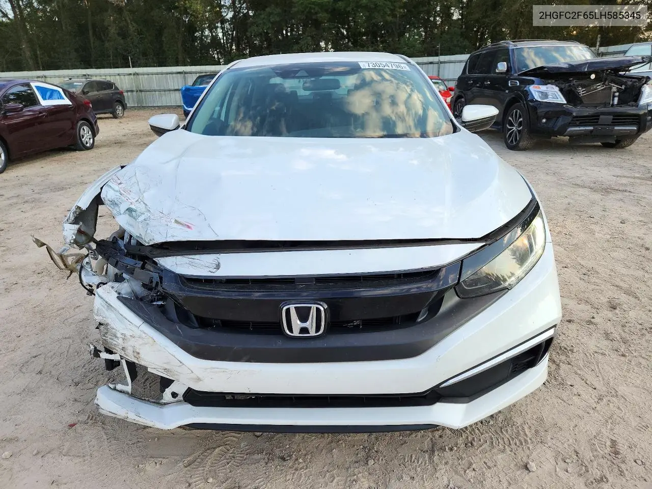 2020 HONDA CIVIC VIN 2HGFC2F65LH585345 — фото 5