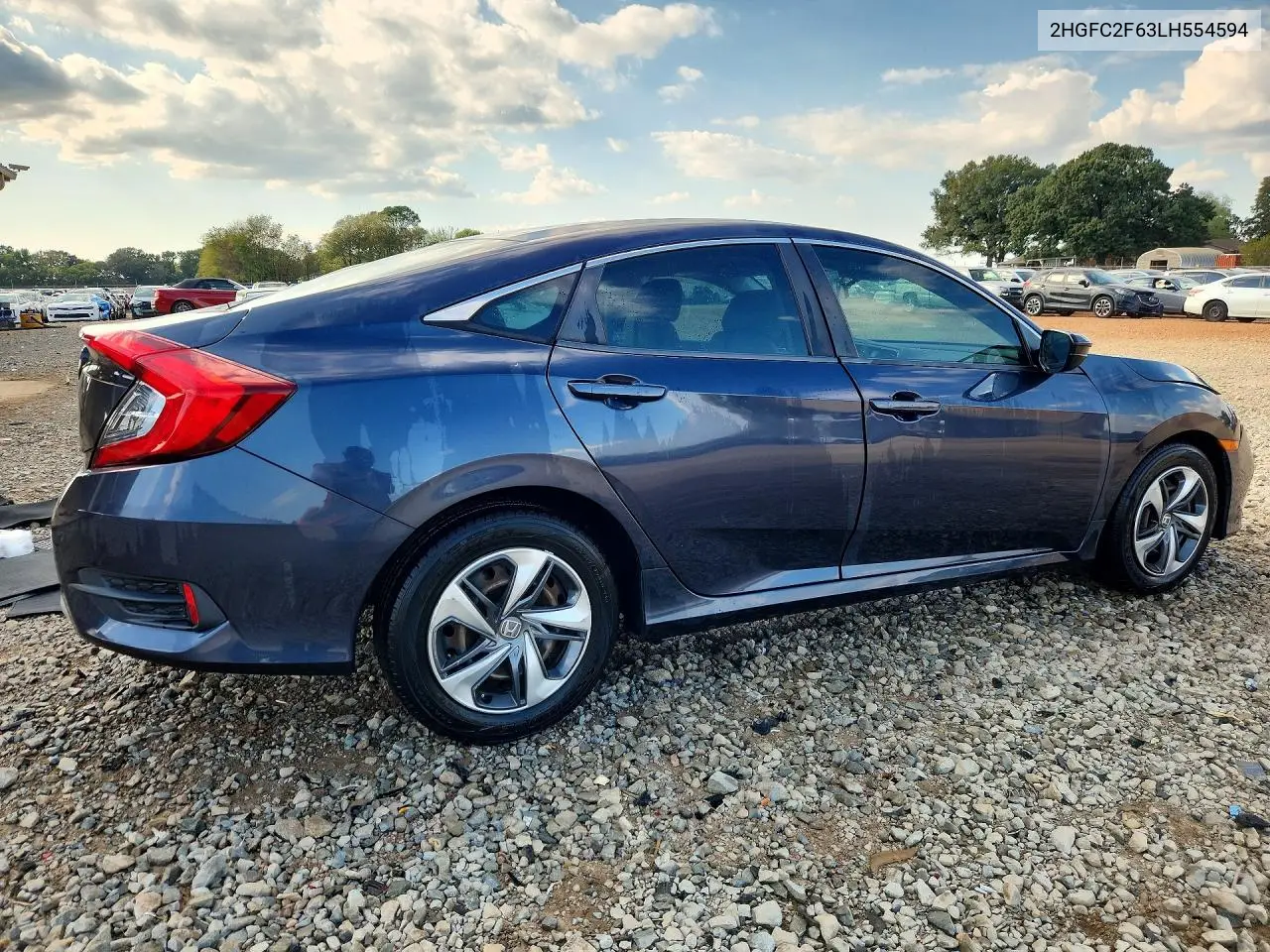 2020 HONDA CIVIC VIN 2HGFC2F63LH554594 — фото 3