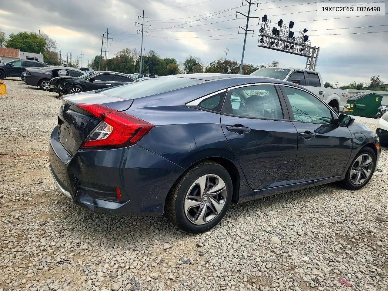 2020 HONDA CIVIC VIN 19XFC2F65LE026498 — фото 3