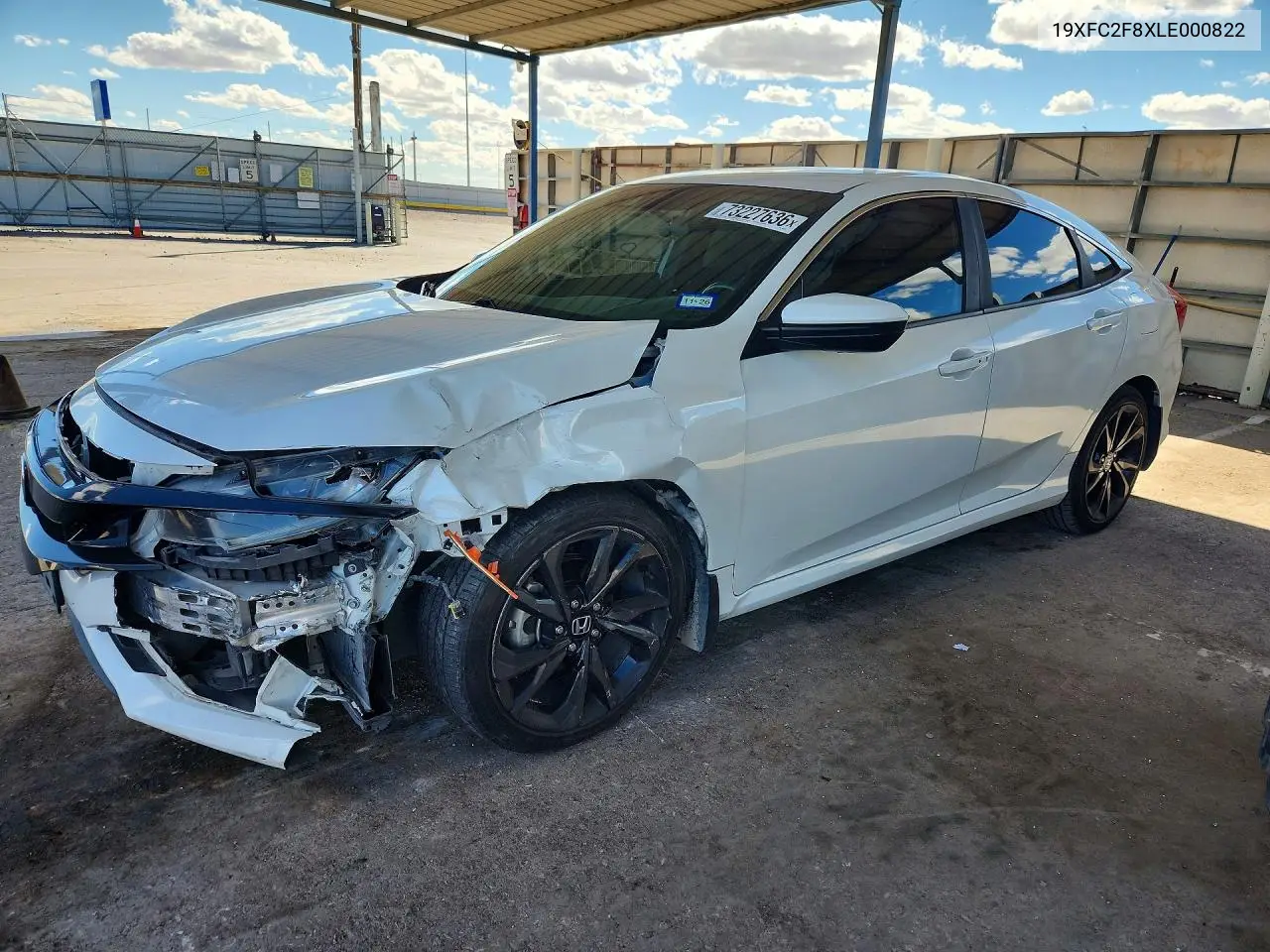 HONDA CIVIC 2020, VIN 19XFC2F8XLE000822