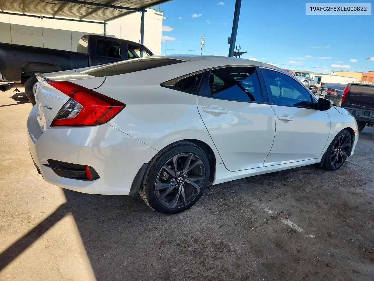 2020 HONDA CIVIC VIN 19XFC2F8XLE000822 — фото 3
