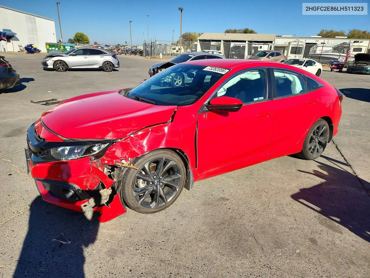 HONDA CIVIC 2020, VIN 2HGFC2E86LH511323