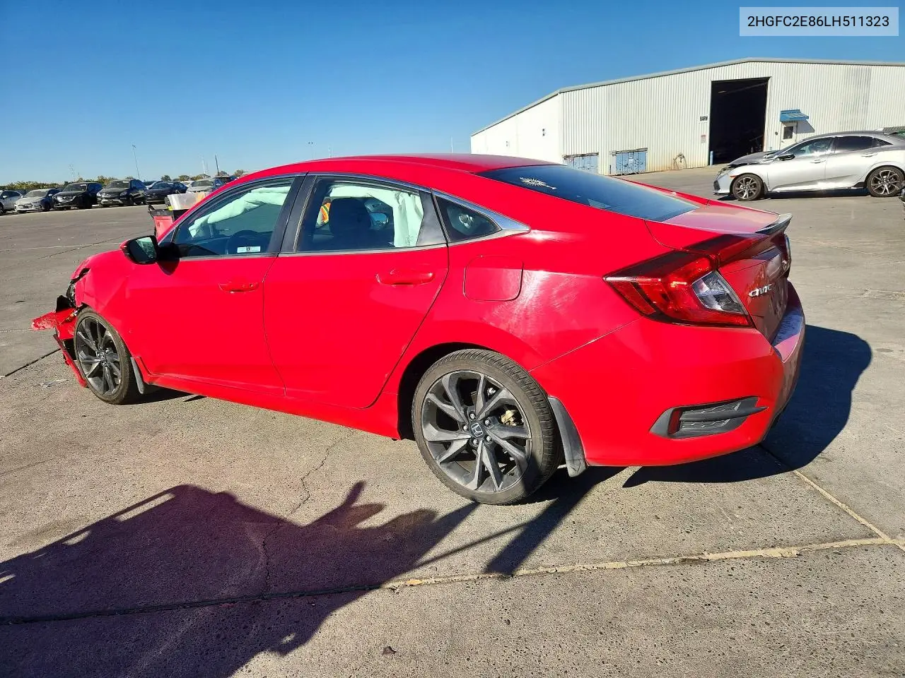 2020 HONDA CIVIC VIN 2HGFC2E86LH511323 — фото 2