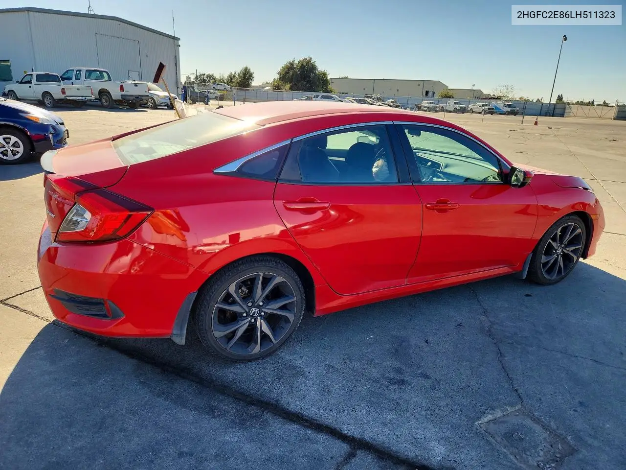 2020 HONDA CIVIC VIN 2HGFC2E86LH511323 — фото 3