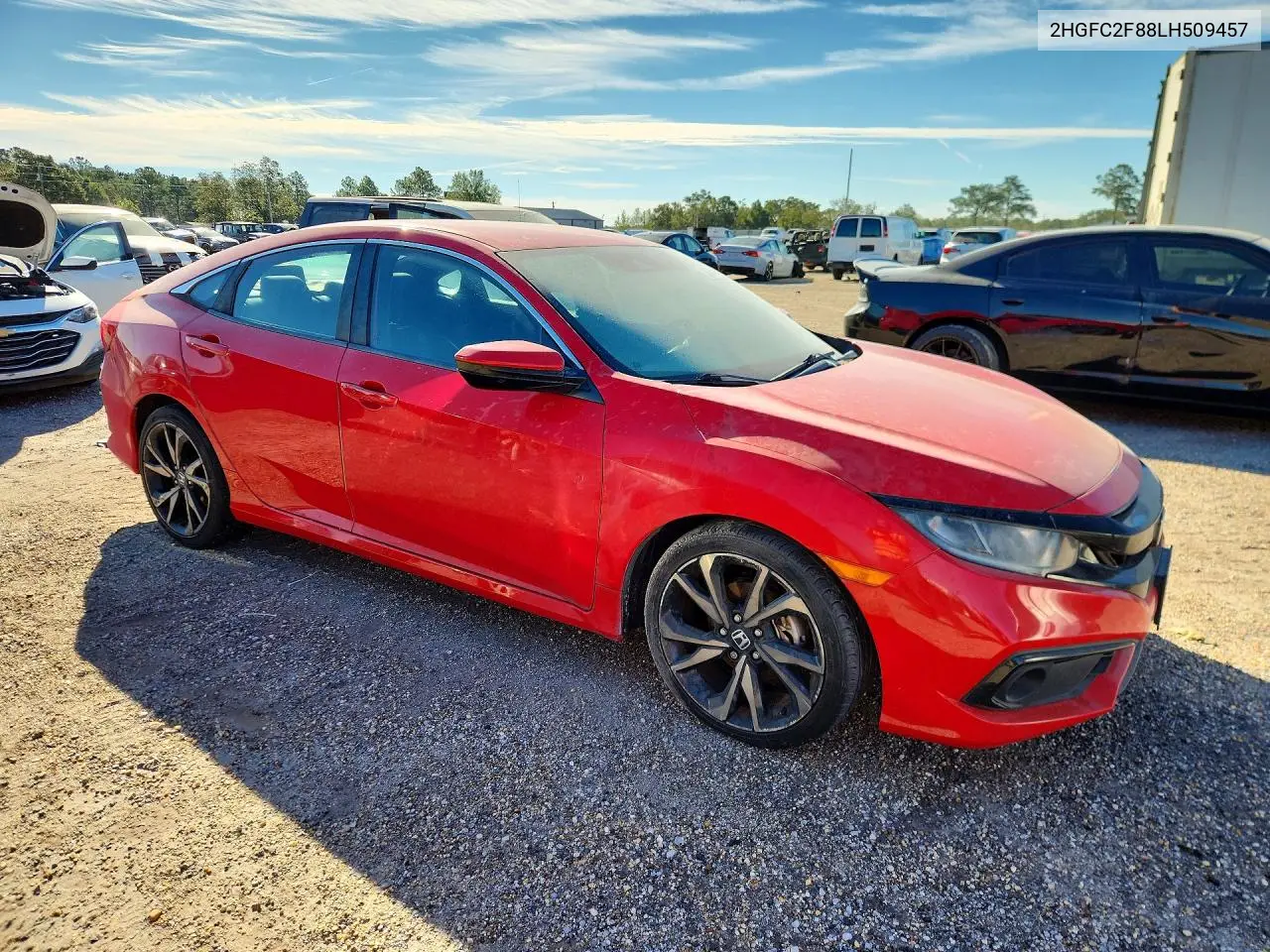 2020 HONDA CIVIC VIN 2HGFC2F88LH509457 — фото 4