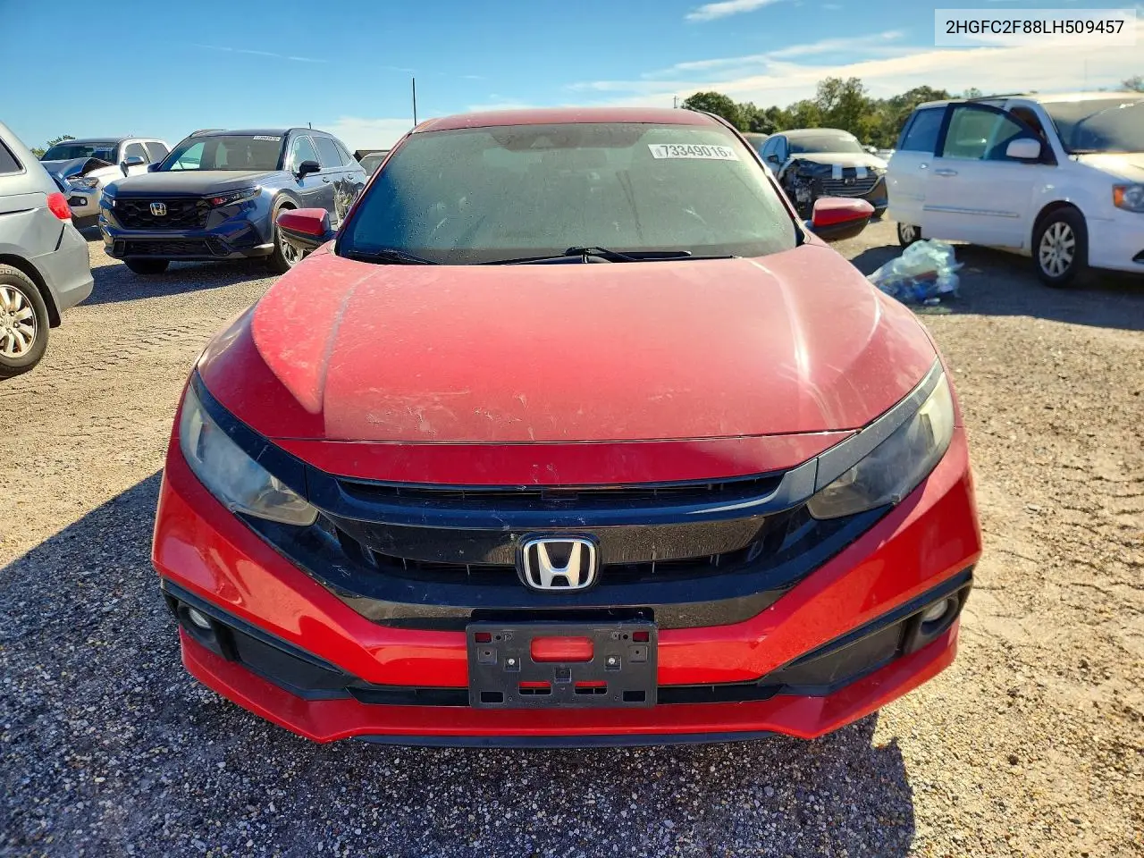 2020 HONDA CIVIC VIN 2HGFC2F88LH509457 — фото 5