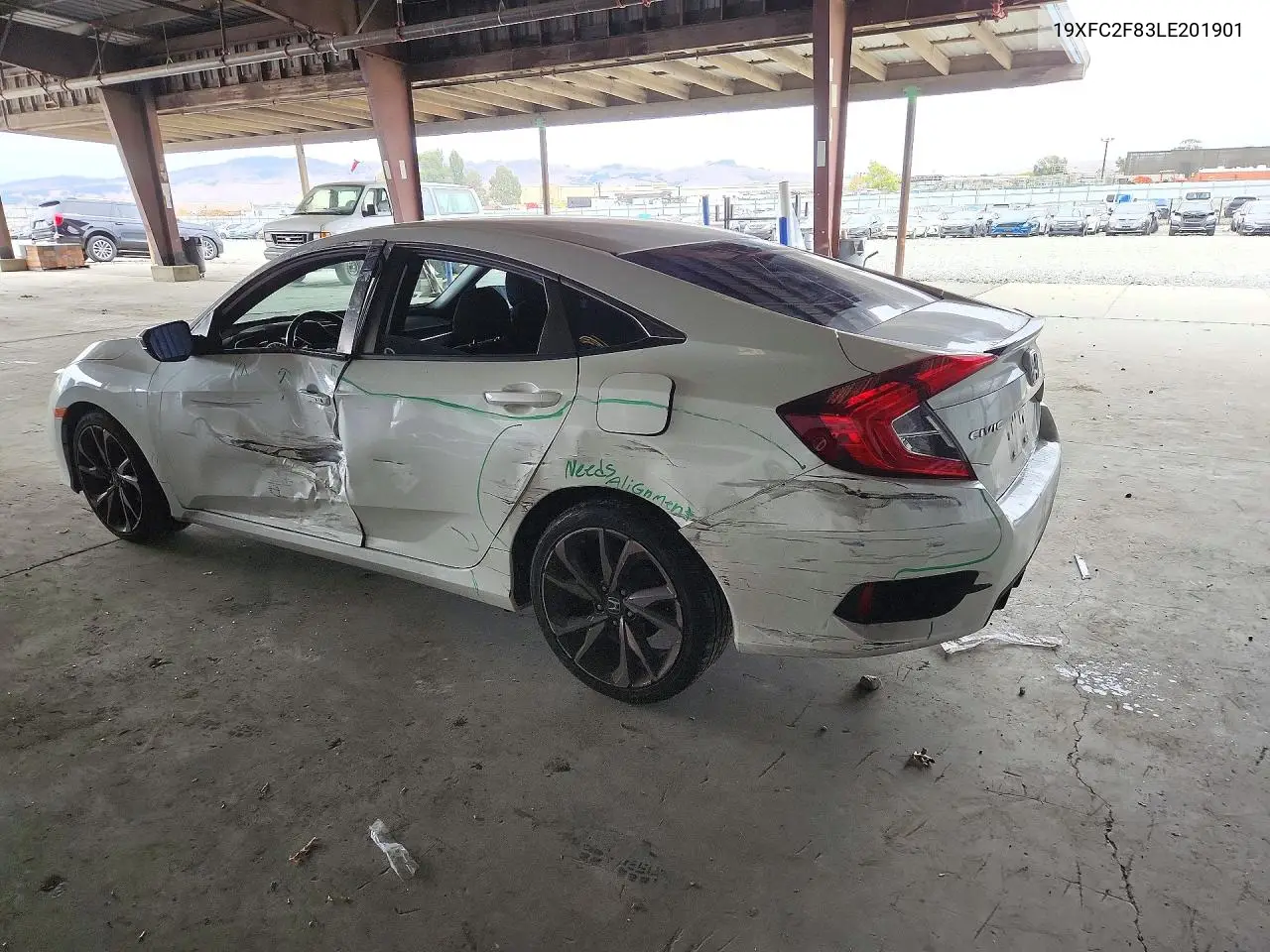 2020 HONDA CIVIC VIN 19XFC2F83LE201901 — фото 2