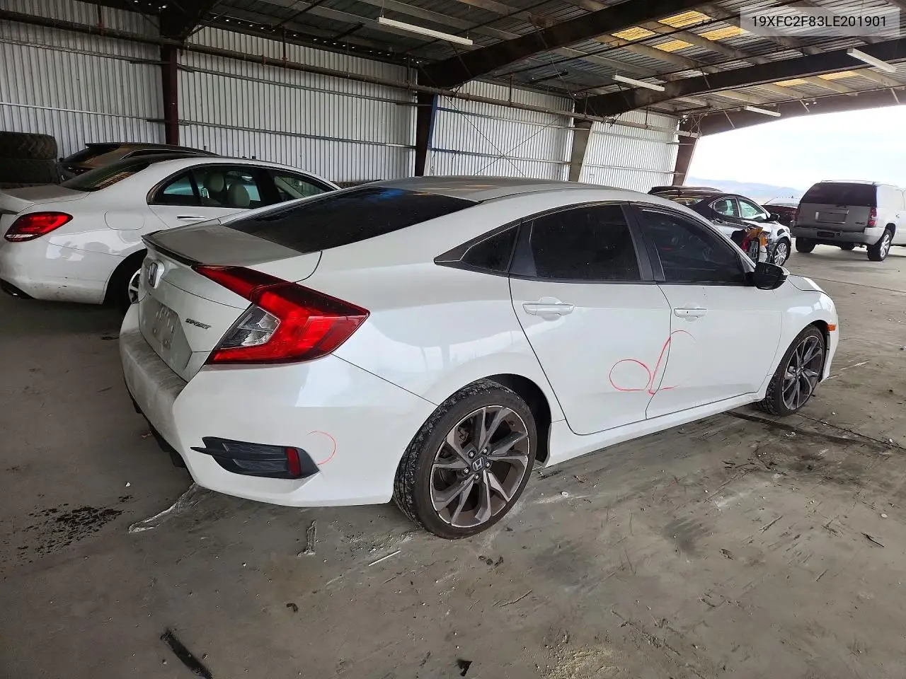 2020 HONDA CIVIC VIN 19XFC2F83LE201901 — фото 3