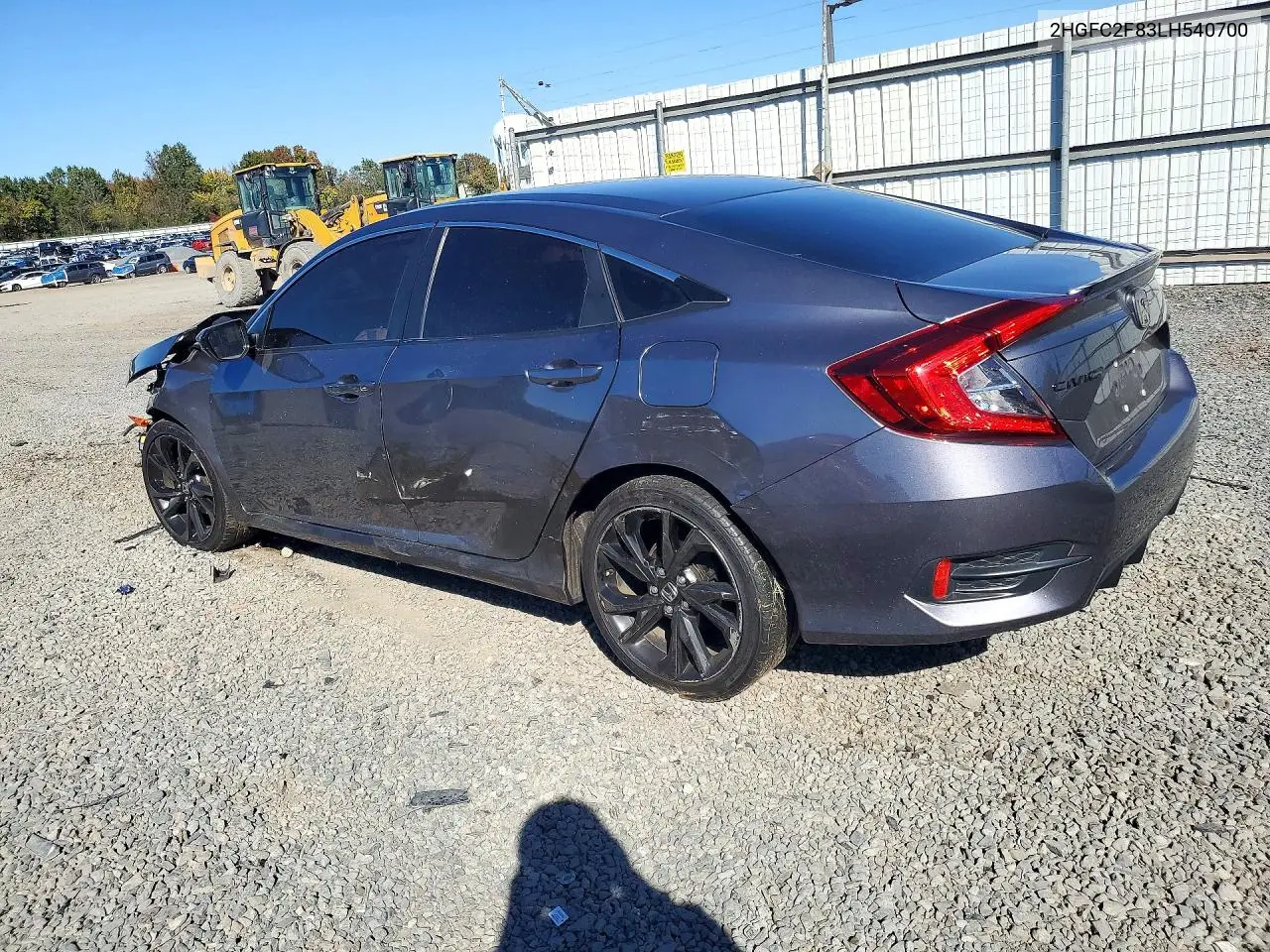 2020 HONDA CIVIC VIN 2HGFC2F83LH540700 — фото 2