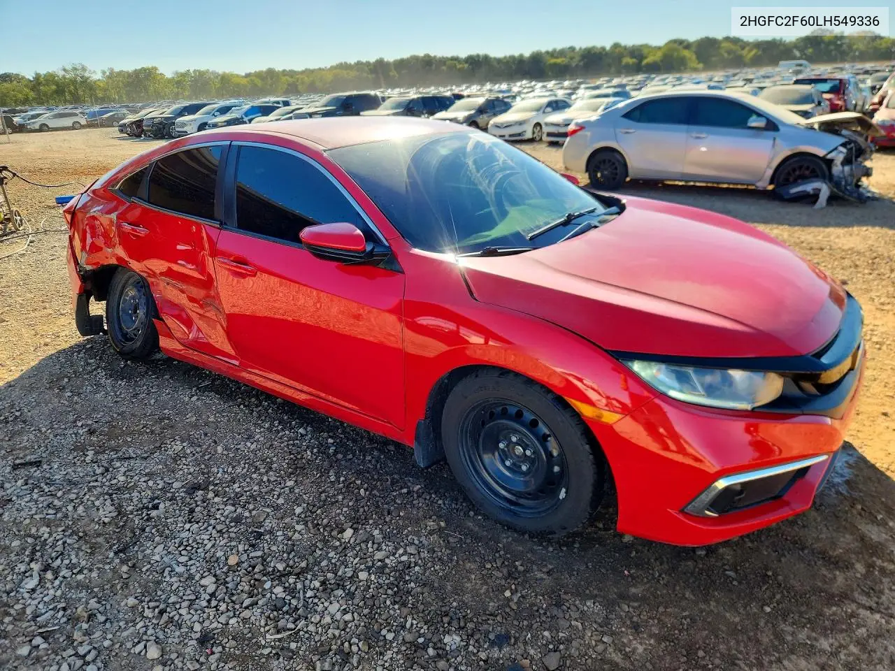 2020 HONDA CIVIC VIN 2HGFC2F60LH549336 — фото 4