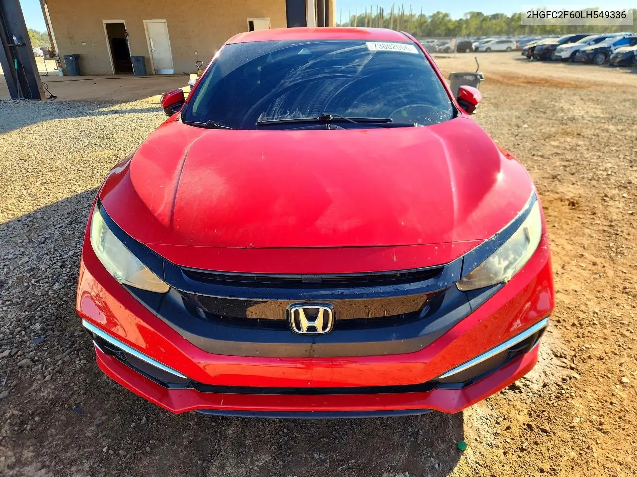 2020 HONDA CIVIC VIN 2HGFC2F60LH549336 — фото 5