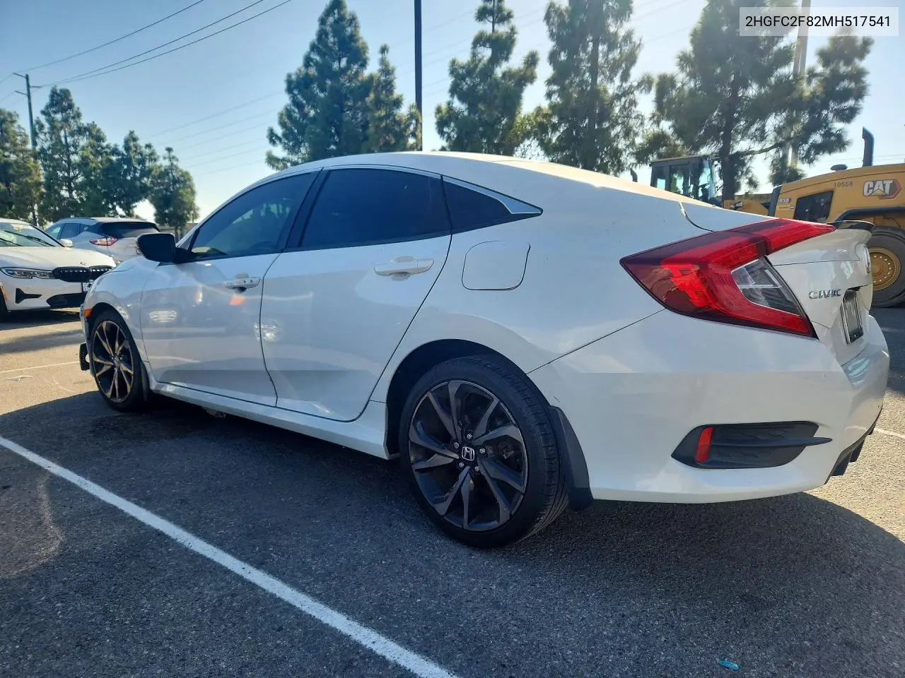 2021 HONDA CIVIC VIN 2HGFC2F82MH517541 — фото 2