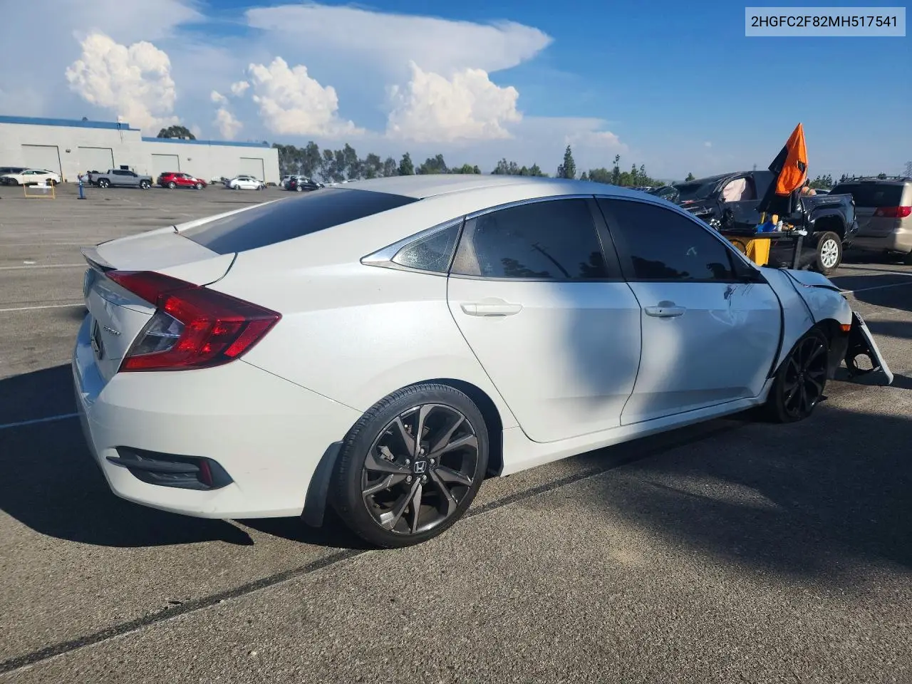 2021 HONDA CIVIC VIN 2HGFC2F82MH517541 — фото 3