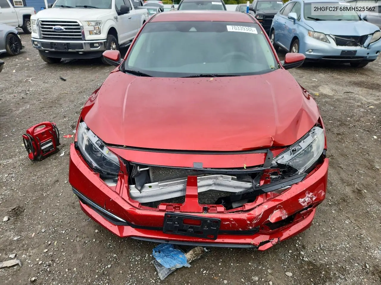 2021 HONDA CIVIC VIN 2HGFC2F68MH525562 — фото 4