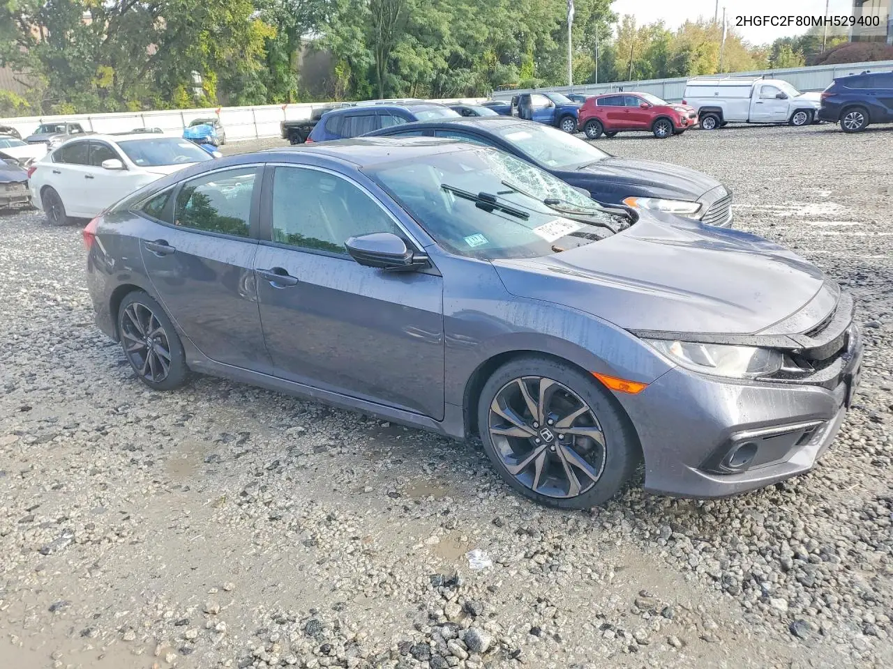 2021 HONDA CIVIC VIN 2HGFC2F80MH529400 — фото 4