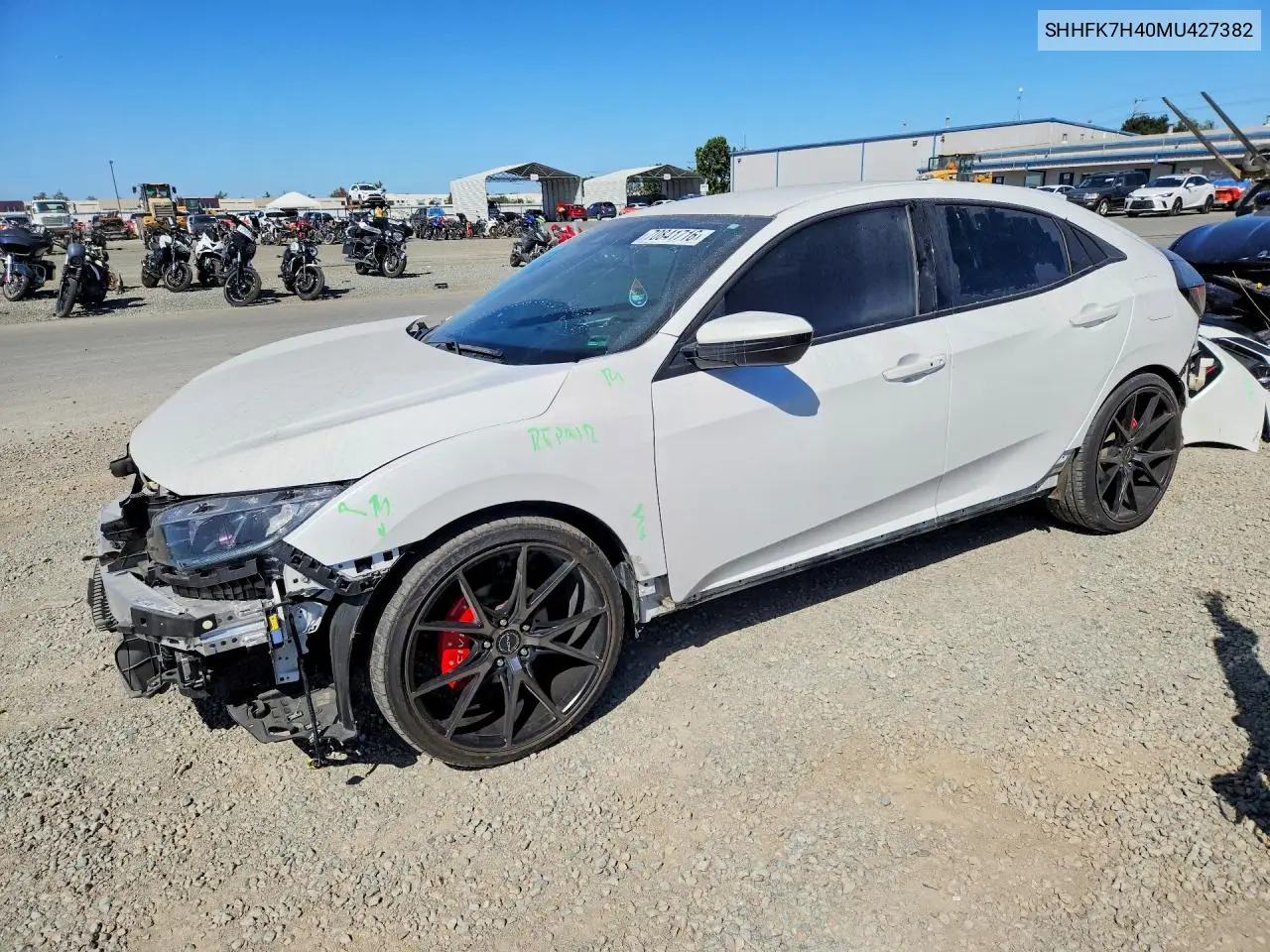 HONDA CIVIC 2021, VIN SHHFK7H40MU427382