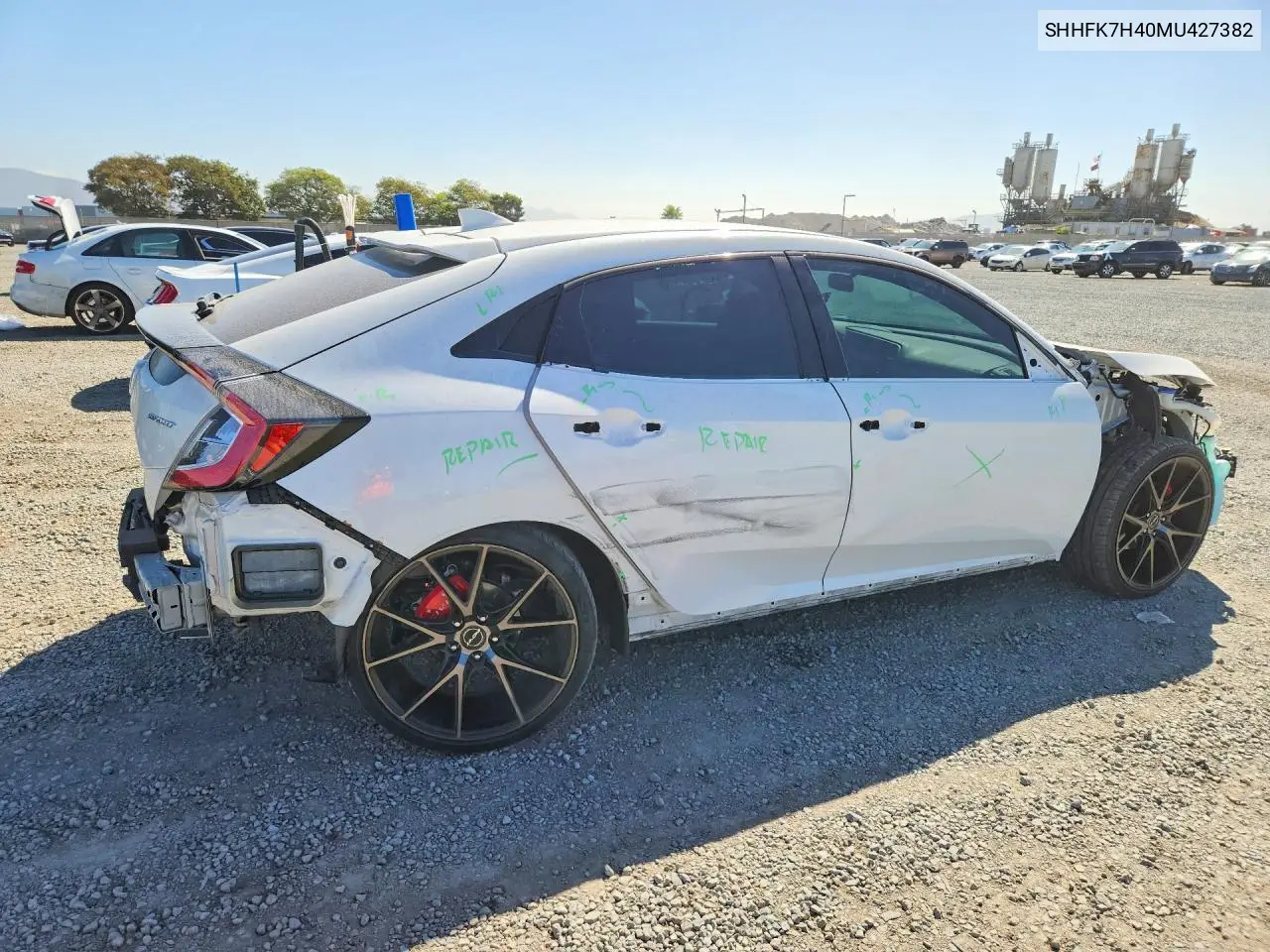 2021 HONDA CIVIC VIN SHHFK7H40MU427382 — фото 3