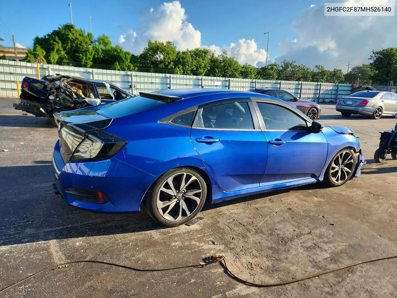 2021 HONDA CIVIC VIN 2HGFC2F87MH526140 — фото 3